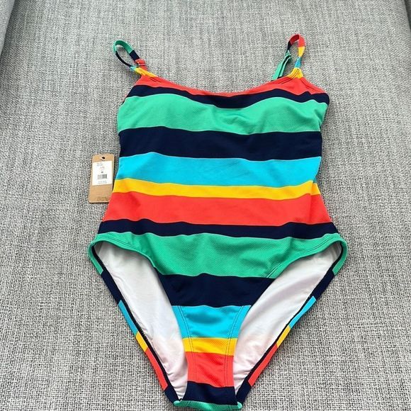 NWT!! Sperry Multicolor Striped One Piece Swimsuit - Picture 2 of 9